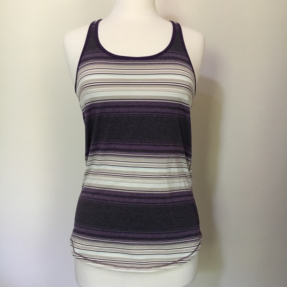 Lululemon stripe soft tank top heather purple 8